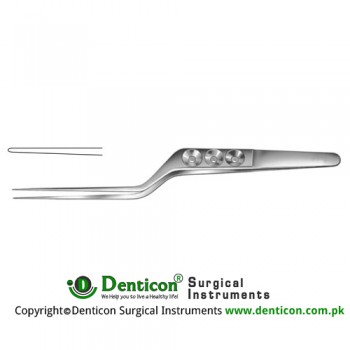 Yasargil Micro Forceps Bayonet Shaped Stainless Steel, 18 cm - 7" Tip Size 0.9 mm
